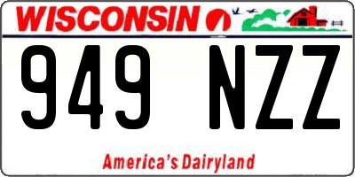 WI license plate 949NZZ