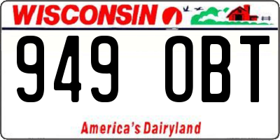 WI license plate 949OBT