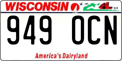 WI license plate 949OCN