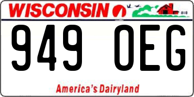 WI license plate 949OEG