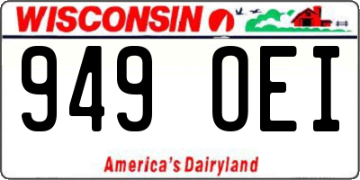 WI license plate 949OEI