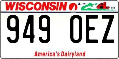 WI license plate 949OEZ