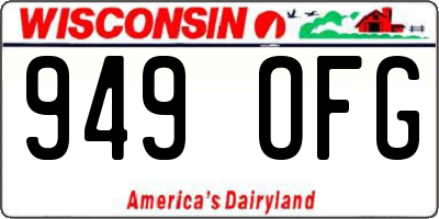 WI license plate 949OFG