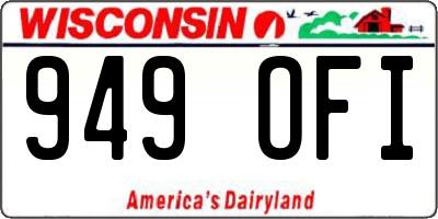 WI license plate 949OFI