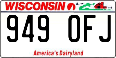 WI license plate 949OFJ