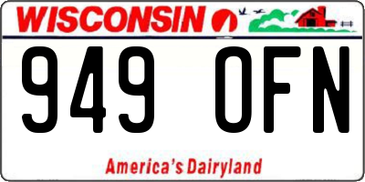 WI license plate 949OFN