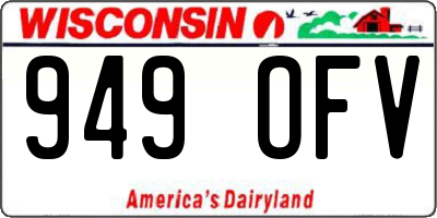 WI license plate 949OFV