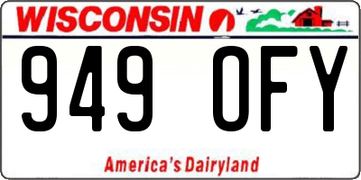 WI license plate 949OFY