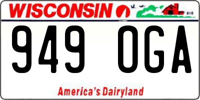 WI license plate 949OGA