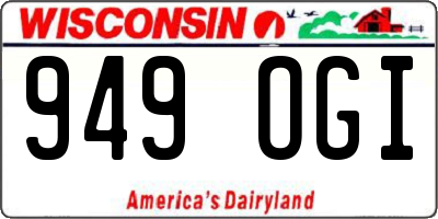 WI license plate 949OGI