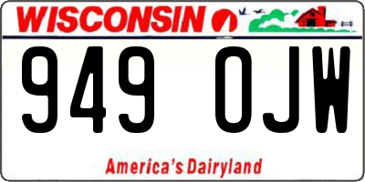WI license plate 949OJW