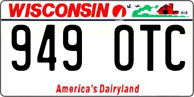 WI license plate 949OTC
