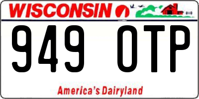 WI license plate 949OTP