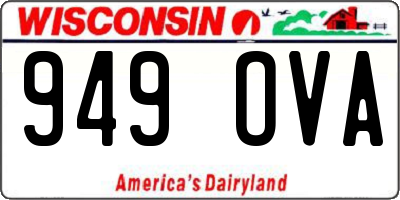 WI license plate 949OVA