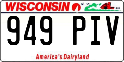 WI license plate 949PIV