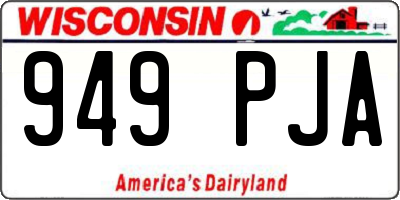 WI license plate 949PJA