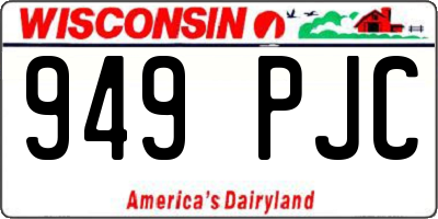 WI license plate 949PJC