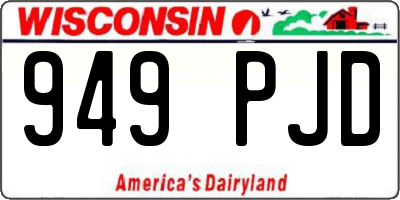 WI license plate 949PJD