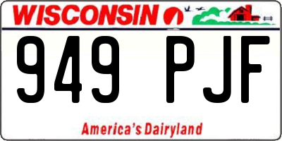 WI license plate 949PJF