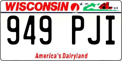 WI license plate 949PJI