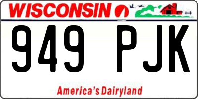 WI license plate 949PJK