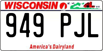 WI license plate 949PJL