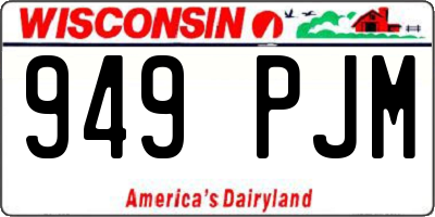 WI license plate 949PJM