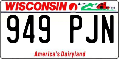 WI license plate 949PJN
