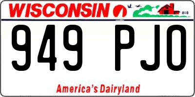 WI license plate 949PJO