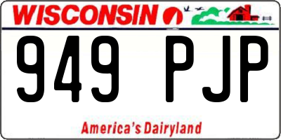 WI license plate 949PJP