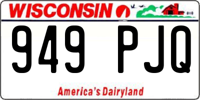 WI license plate 949PJQ