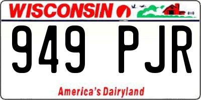 WI license plate 949PJR