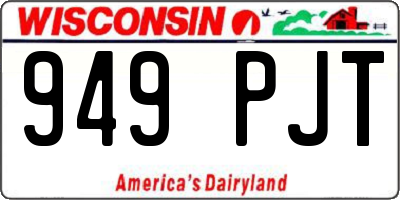 WI license plate 949PJT