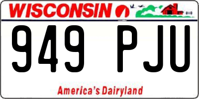WI license plate 949PJU