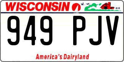 WI license plate 949PJV