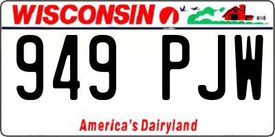 WI license plate 949PJW