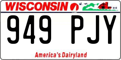 WI license plate 949PJY