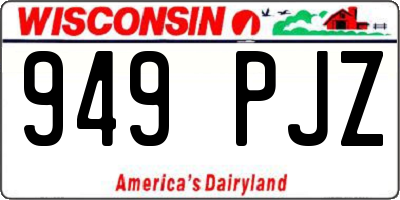 WI license plate 949PJZ