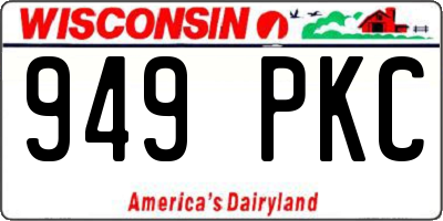 WI license plate 949PKC