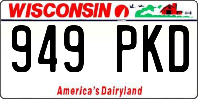 WI license plate 949PKD