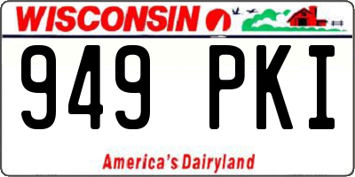 WI license plate 949PKI