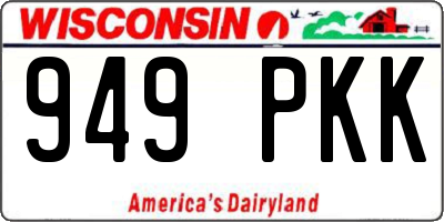 WI license plate 949PKK