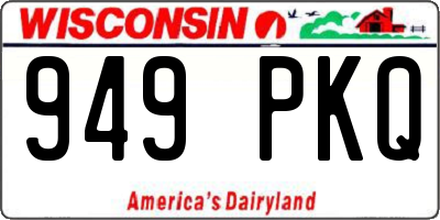 WI license plate 949PKQ