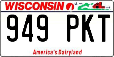 WI license plate 949PKT
