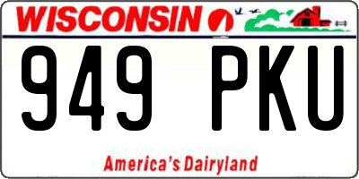 WI license plate 949PKU