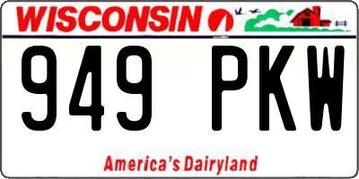 WI license plate 949PKW