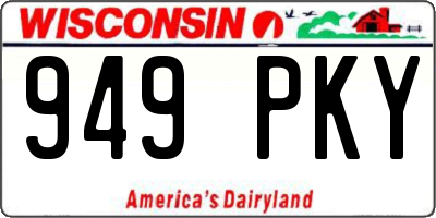 WI license plate 949PKY