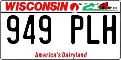 WI license plate 949PLH