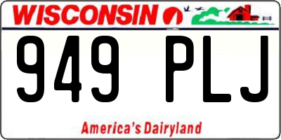 WI license plate 949PLJ