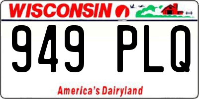WI license plate 949PLQ